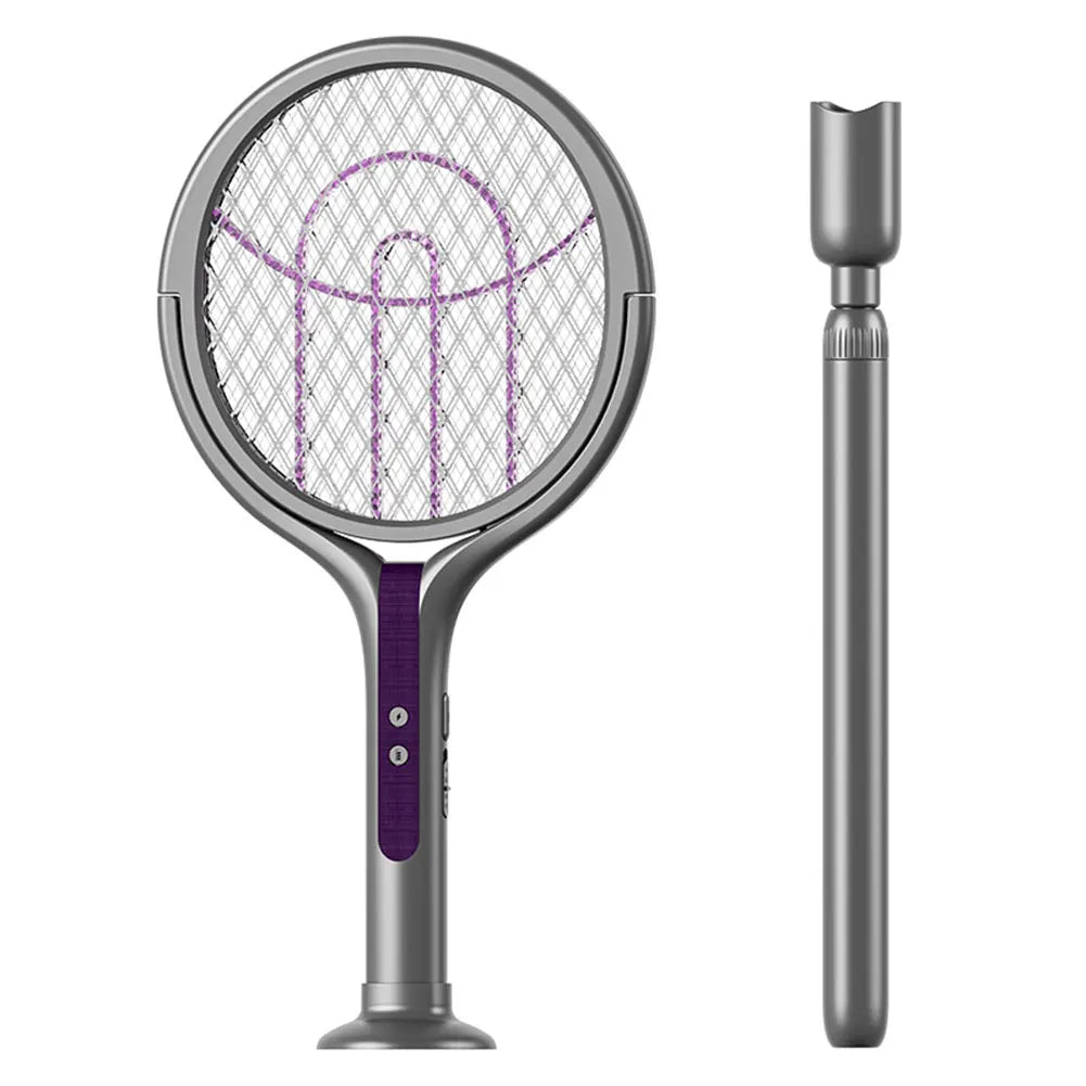 2in1 Electric Fly Swatter Rechargeable Mosquito Killer Lamp Bug Zapper Racket Anti Mosquito Swatter Fly Trap for Indoor Outdoor